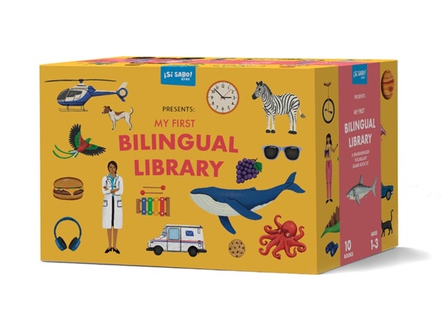 My First Bilingual Library - A Spanish-English Vocabulary Board Book Set of Colors, Numbers, Animals, ABCs, and More