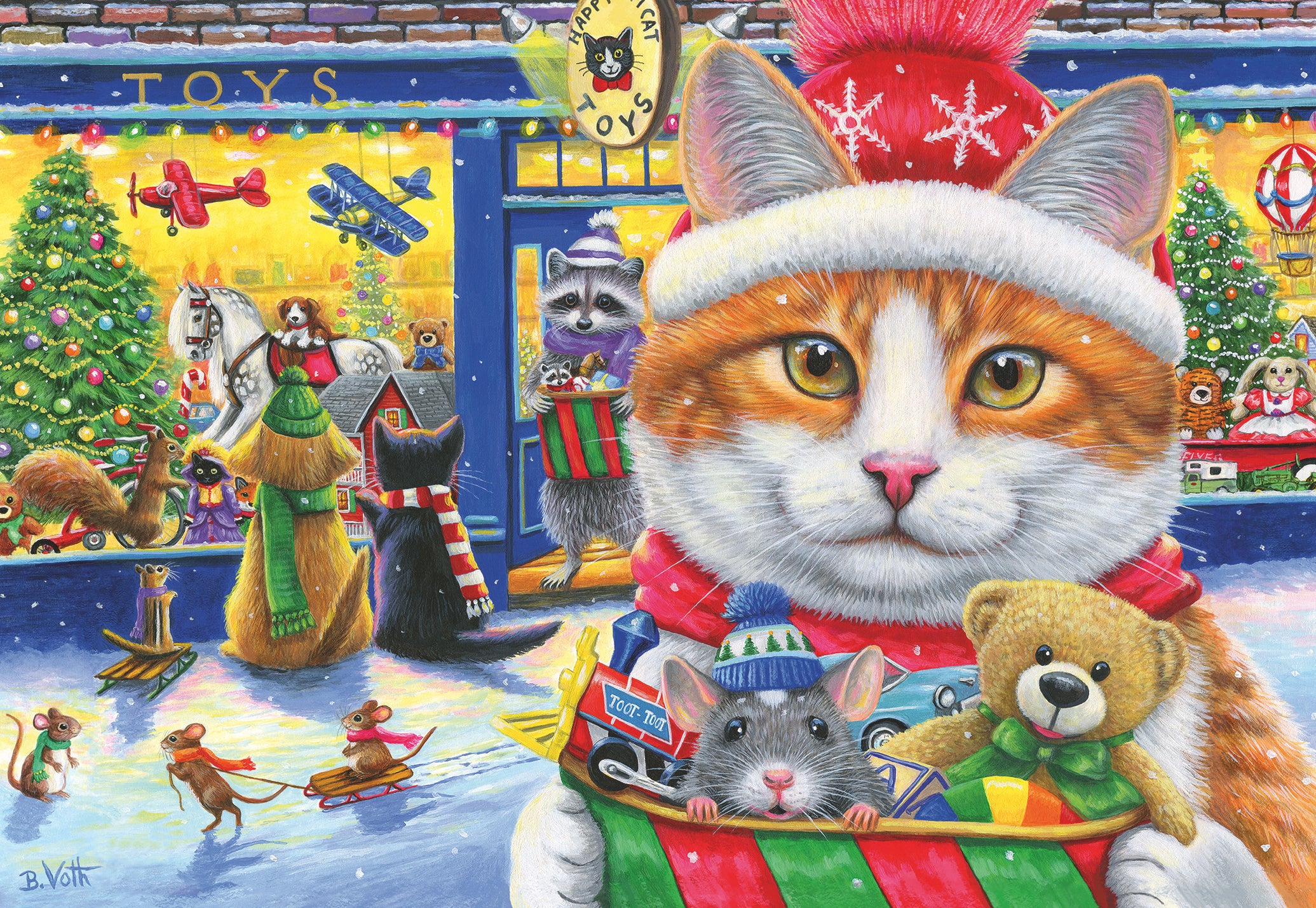 Puslespill 2X24 Julekattunger Ravensburger