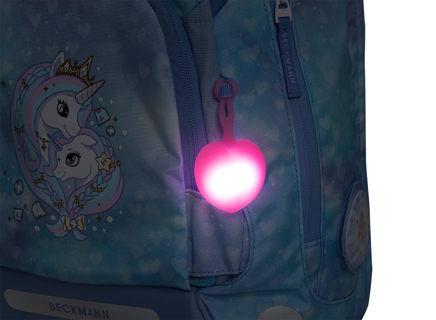 B-SEEN & SAFE LED lys Pink Heart Beckmann