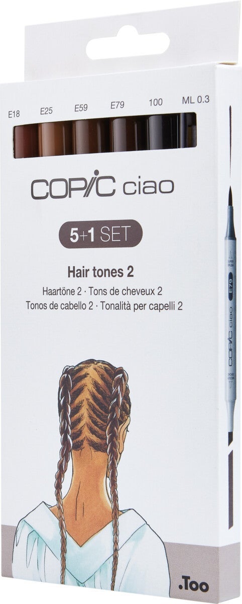 Tusj Copic Ciao Alkoholbasert 5+1 Hair Tones 2