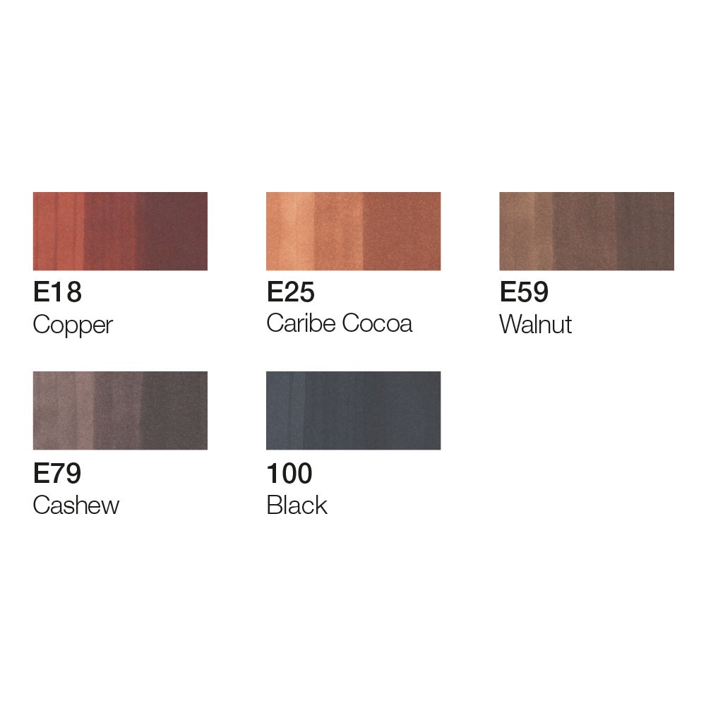 Tusj Copic Ciao Alkoholbasert 5+1 Hair Tones 2