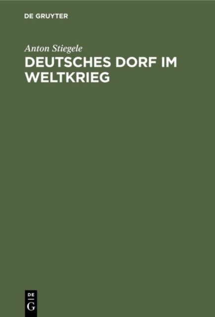 Deutsches Dorf Im Weltkrieg