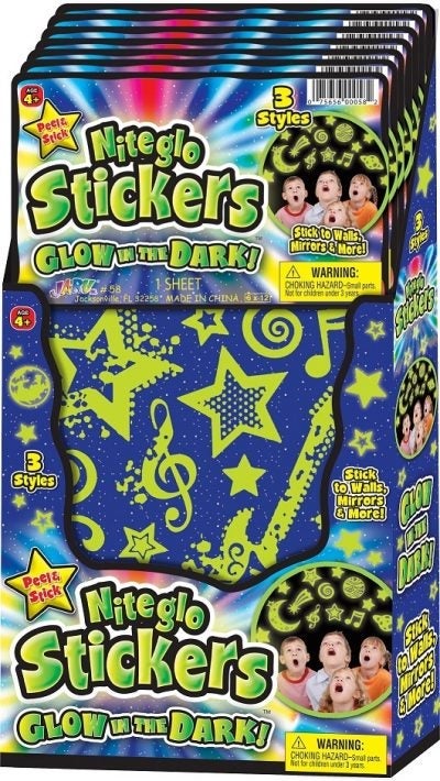 Jaru glow in dark stickers