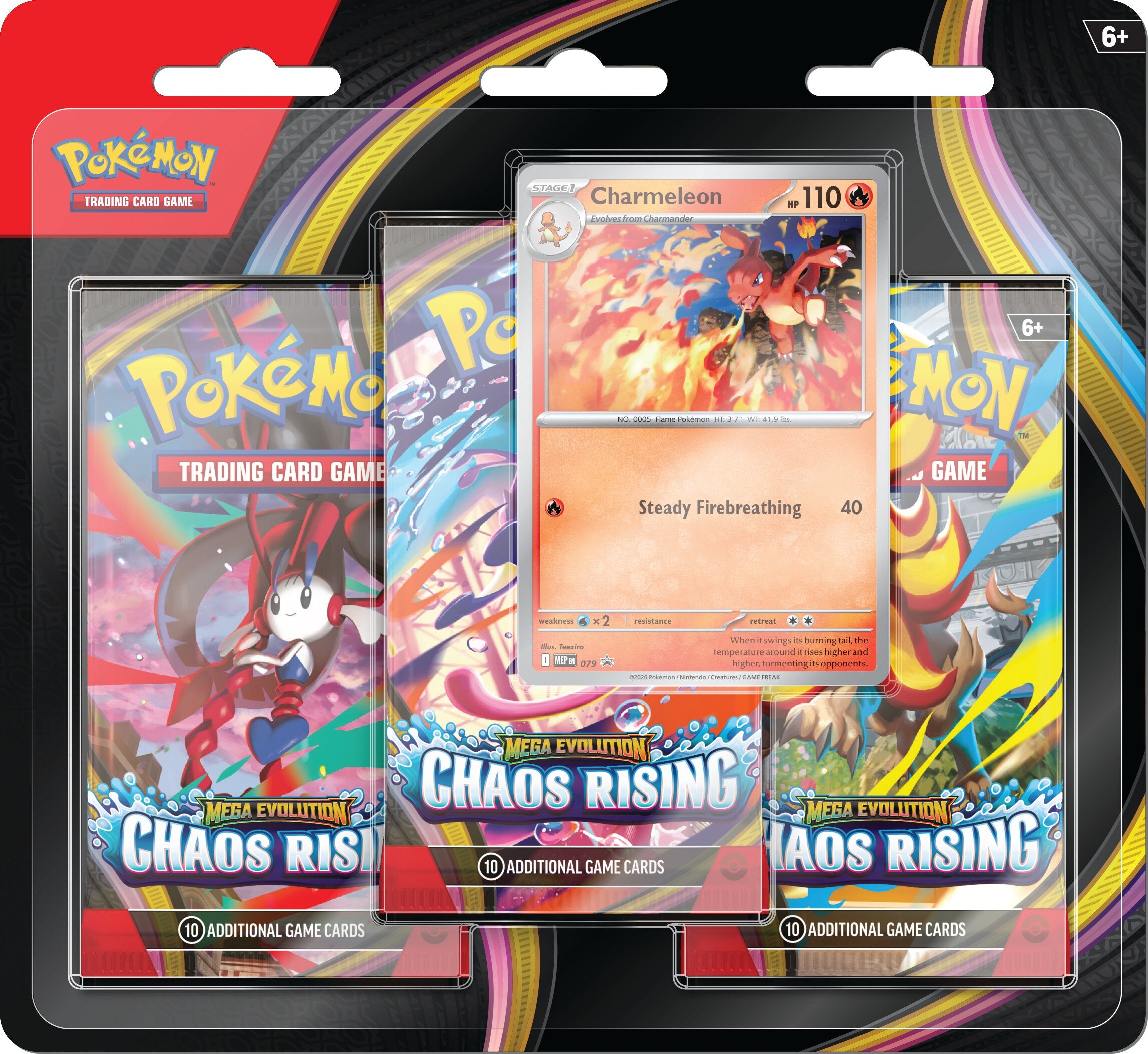 Pokemon Mega Evolution 4 Chaos Rising Blister 3pk