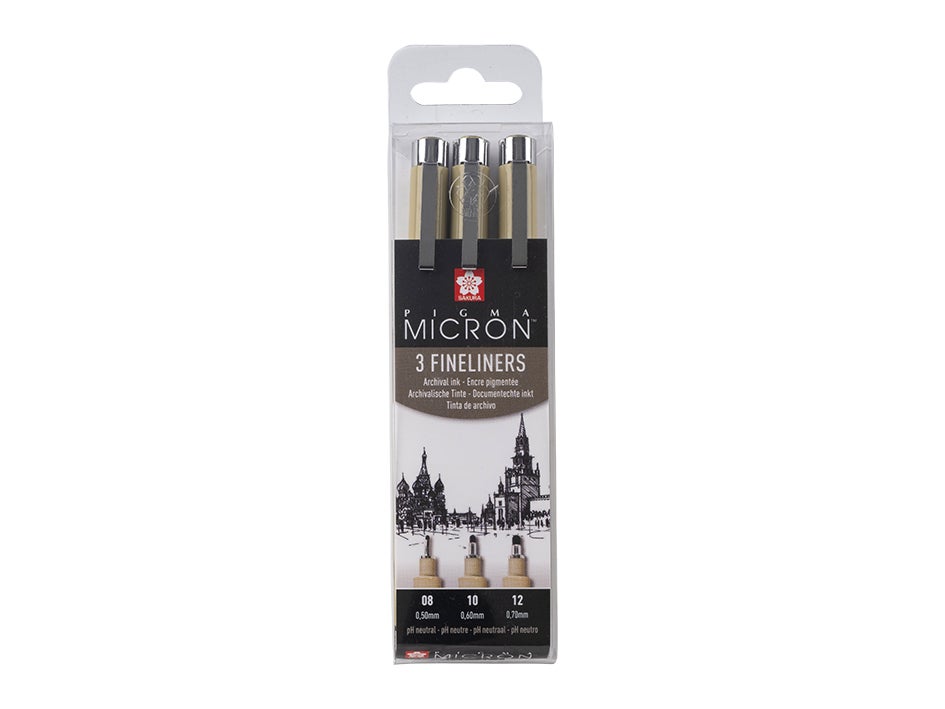 Sakura Pigma micron sett 3stk #49 sort