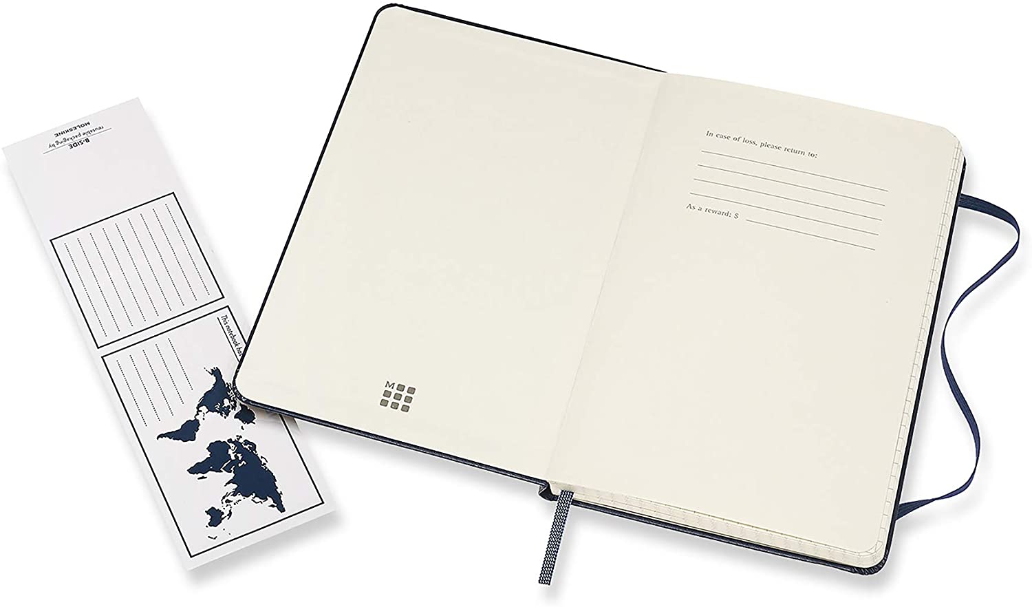 Moleskine Medium Squared Hardcover Notebook: Sapphire Blue