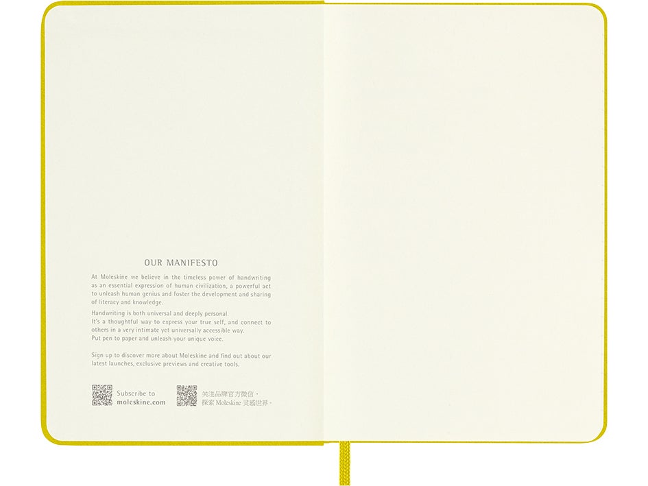 Notatbok Moleskine Hay Ylw Pocket Linjert