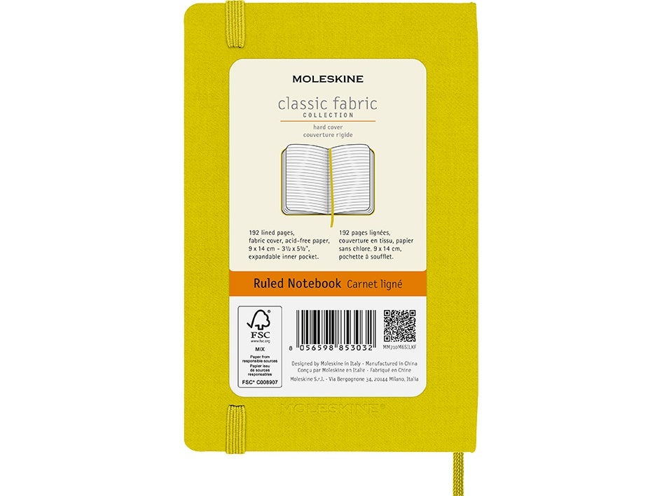 Notatbok Moleskine Hay Ylw Pocket Linjert
