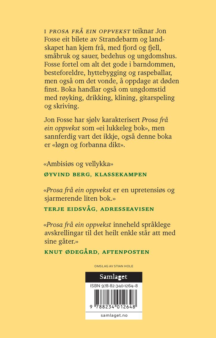 Prosa frå ein oppvekst