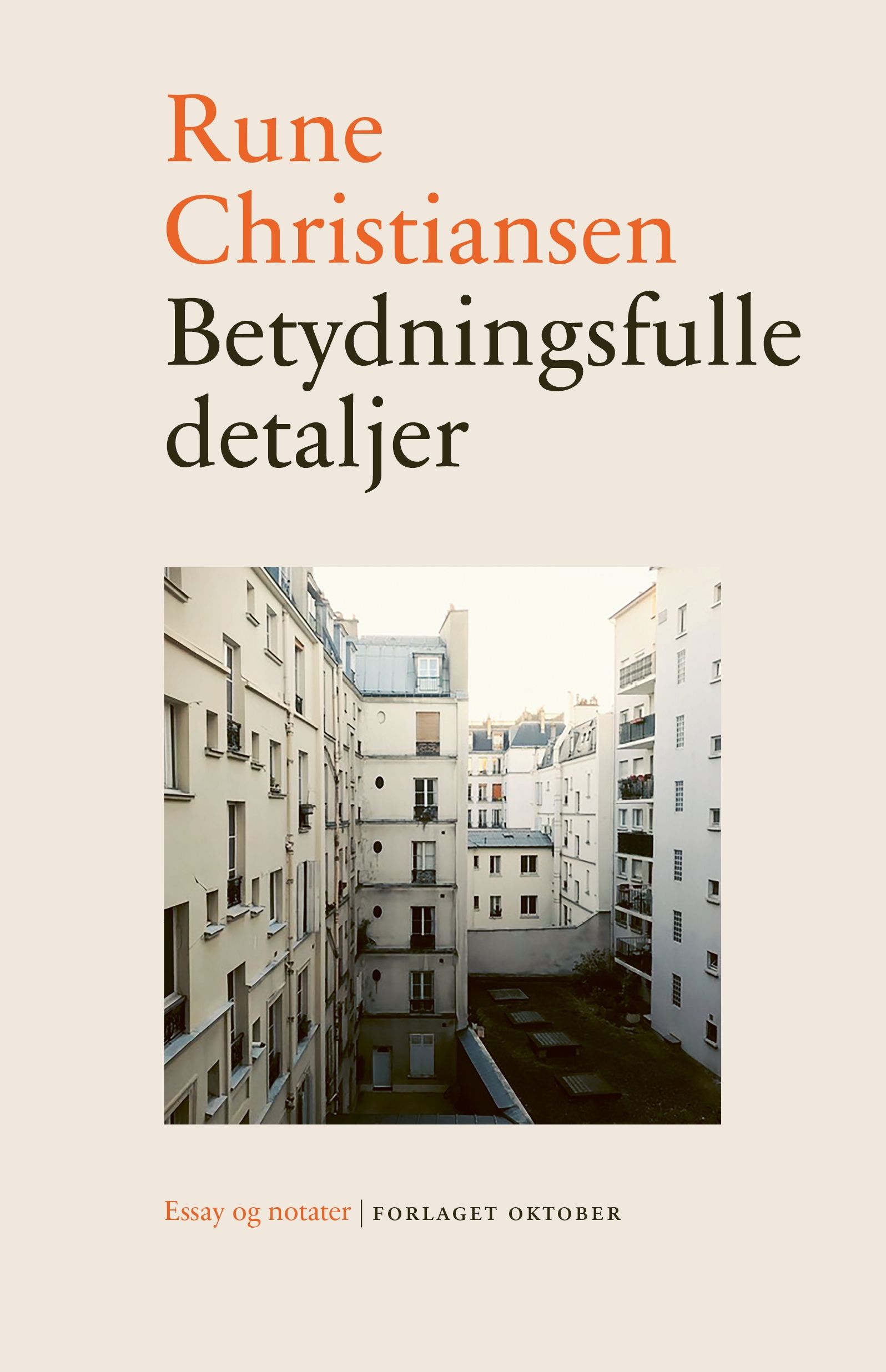 Betydningsfulle detaljer - essay og notater