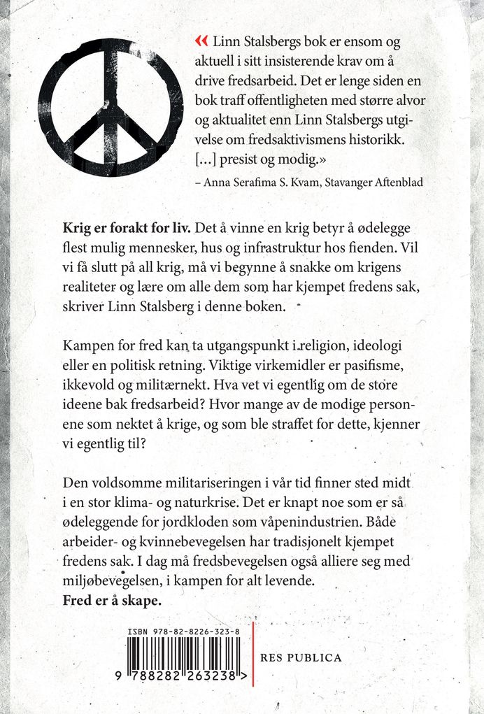 Krig er forakt for liv