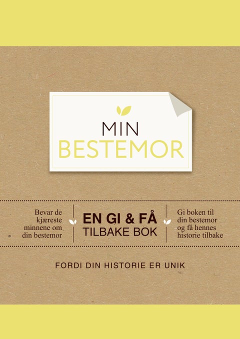 Min bestemor. En gi & få tilbake bok. Innbundet