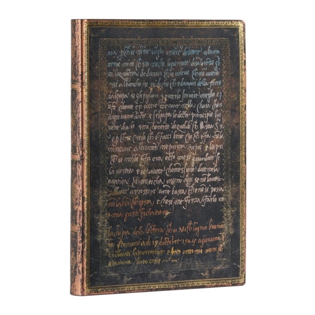 Michelangelo, Handwriting Midi Unlined Softcover Journal, 176pg, 100GSM by Paperblanks (Embellished Manuscripts Collection)