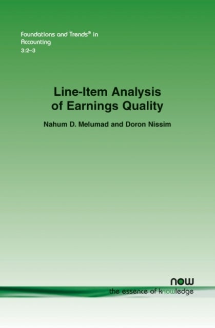 Line-item Analysis of Earnings Quality