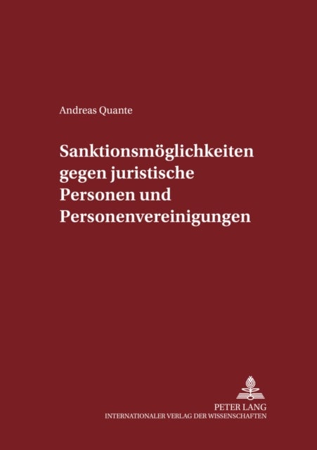 Sanktionsmoeglichkeiten gegen juristische Personen und Personenvereinigungen