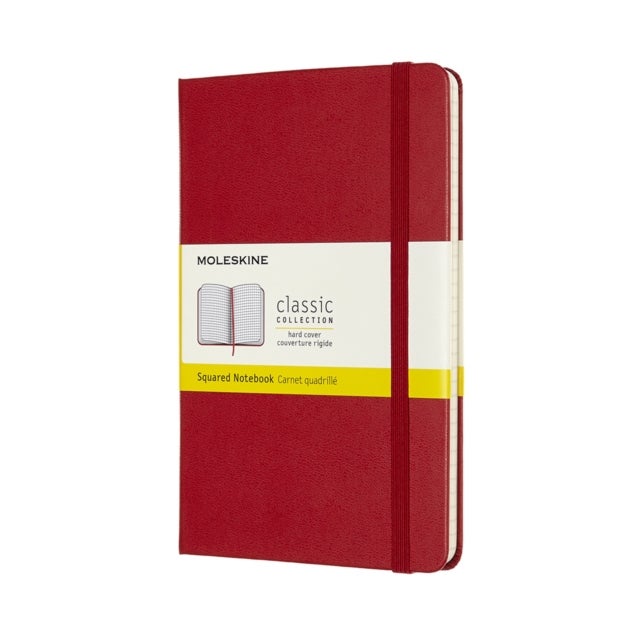 Moleskine Ntbk M Sq Scarl Red Hard