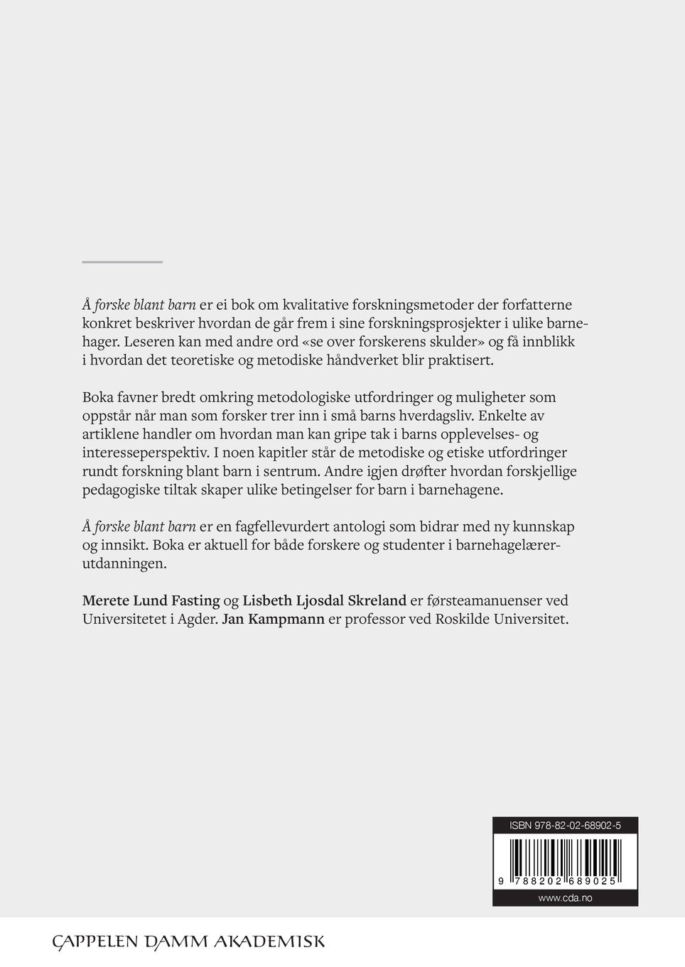 Å forske blant barn