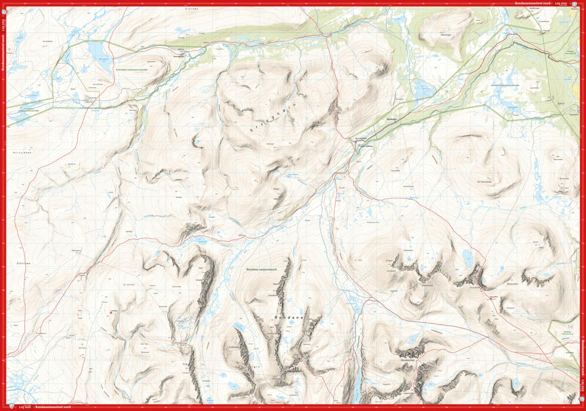 Høyfjellskart: Rondanemassivet