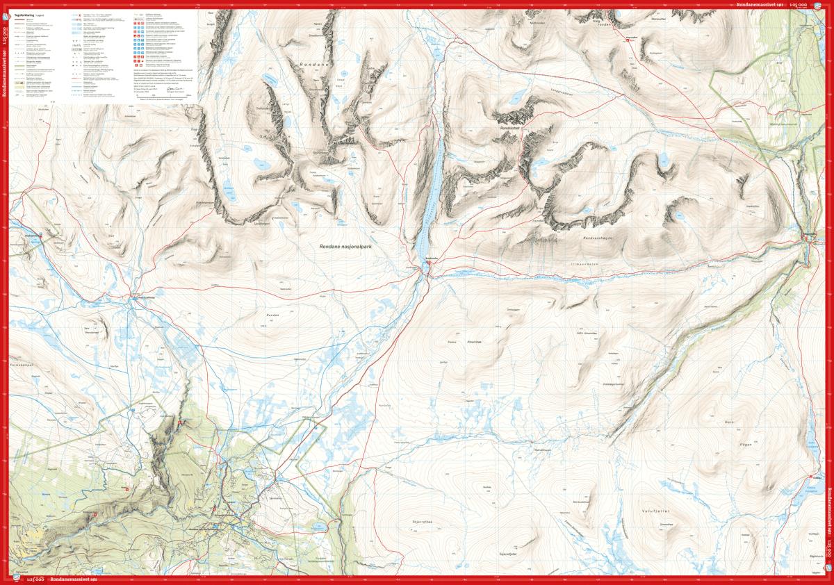 Høyfjellskart: Rondanemassivet