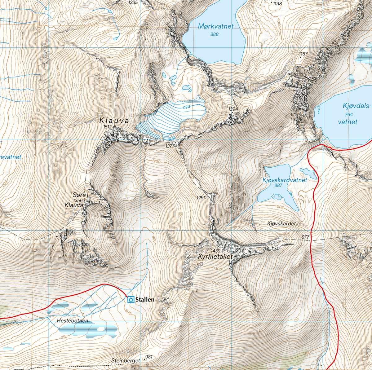 Hoyfjellskart Romsdalen: Isfjorden & Eresfjord 1:25 000