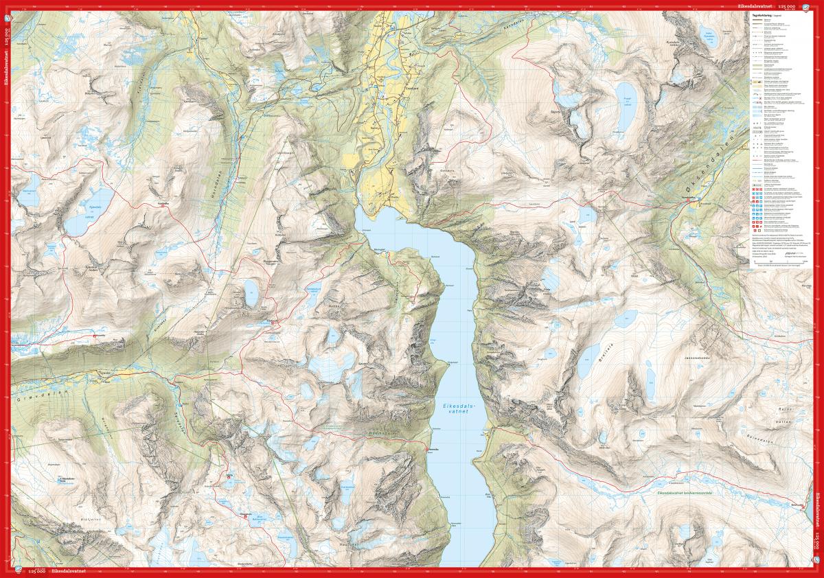 Hoyfjellskart Romsdalen: Isfjorden & Eresfjord 1:25 000
