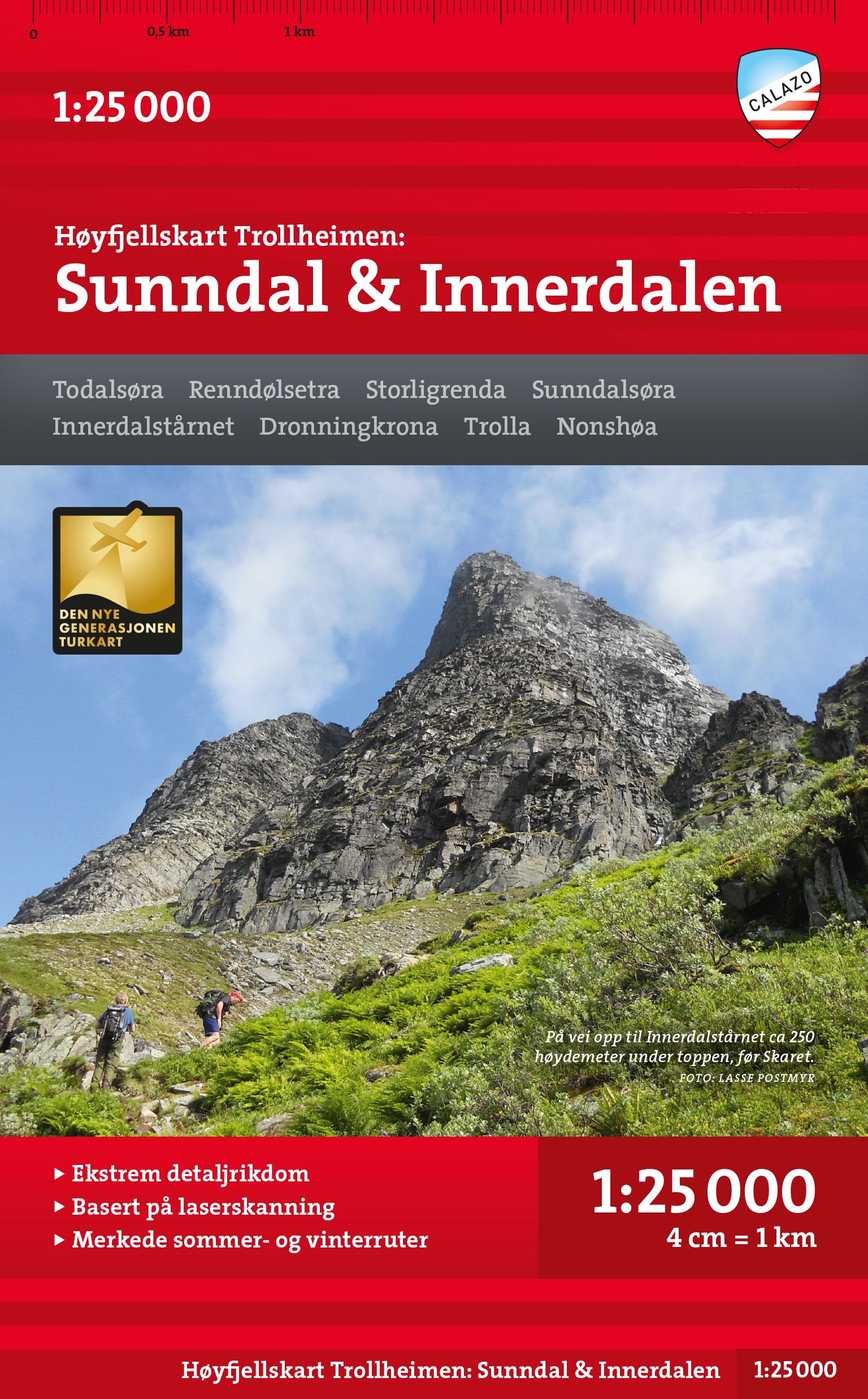 Høyfjellskart Trollheimen: Sunndal & Innerdalen