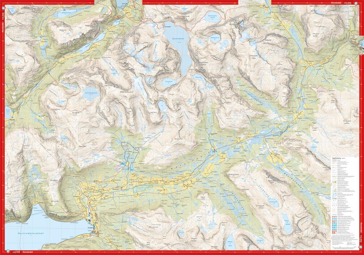 Høyfjellskart Hornindal