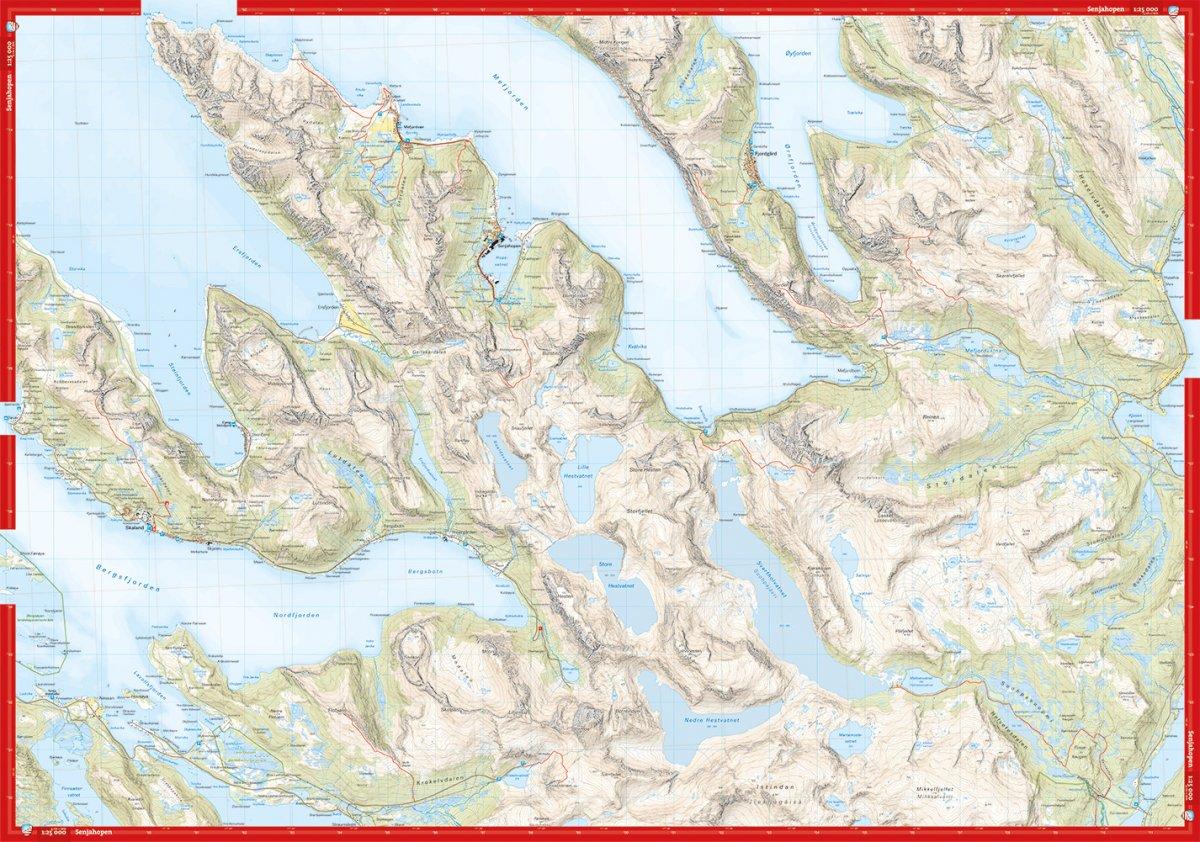 Høyfjellskart Senja: Keipen, Tredjefjellet & Kvænan