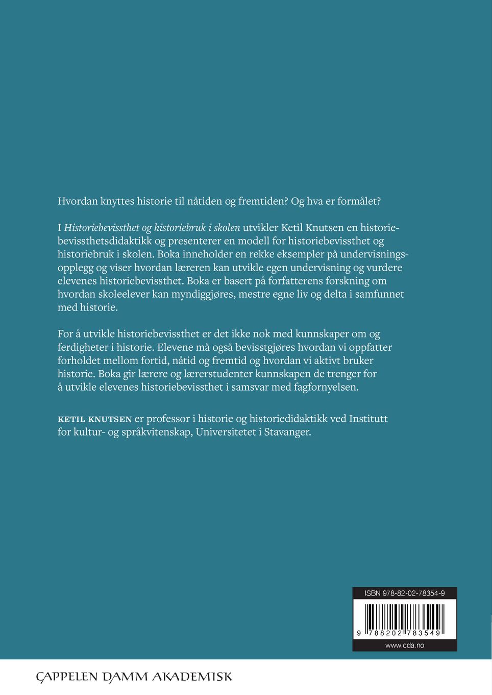 Historiebevissthet og historiebruk i skolen