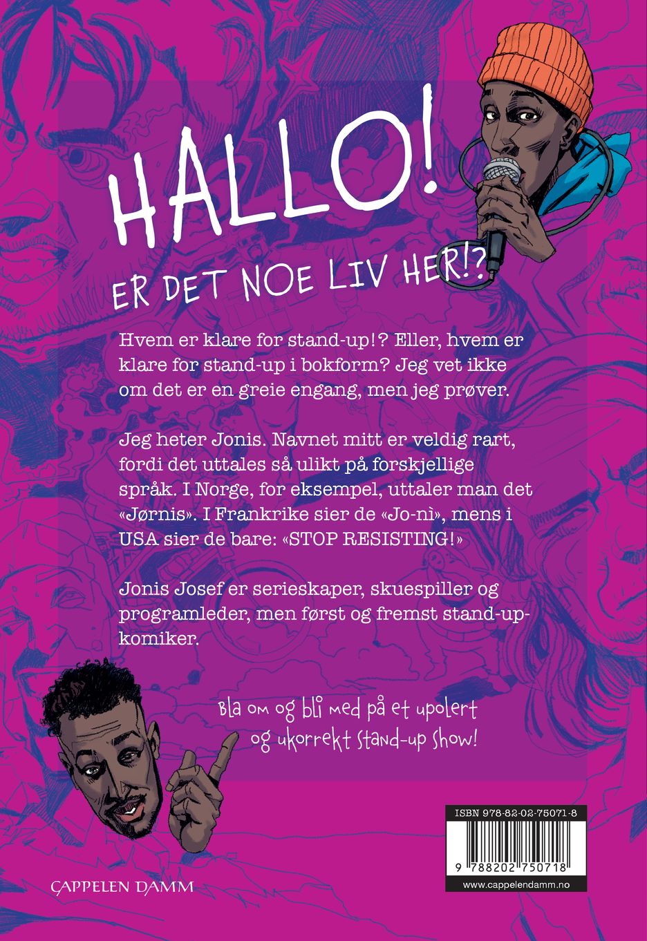 Jonis Josef presenterer Standup-show - men i bok