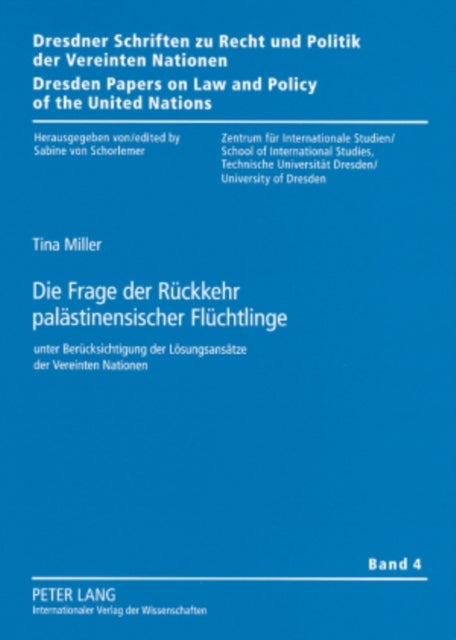 Die Frage Der Rueckkehr Palaestinensischer Fluechtlinge