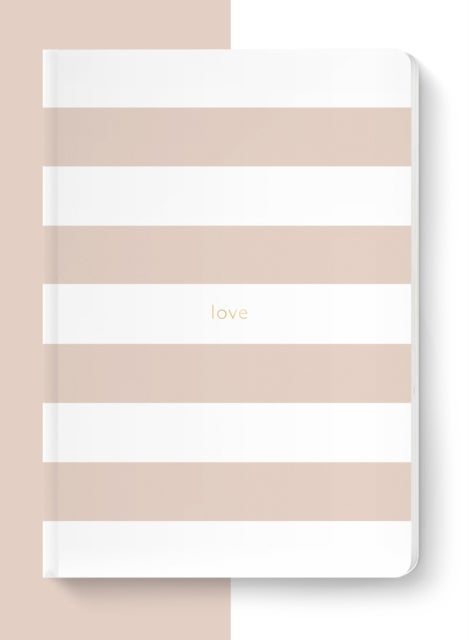 Spirit Stationery Striped A5 Notebook – Dusty Pink - Dusty Pink