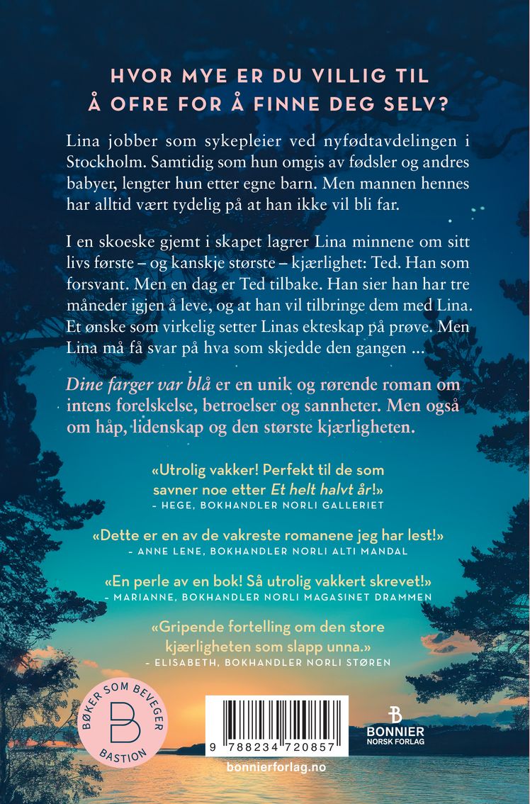Dine farger var blå