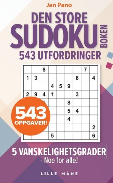 Den store sudoku boken - 543 utfordringer : 5 vanskelighetsgrader  – noe for alle!