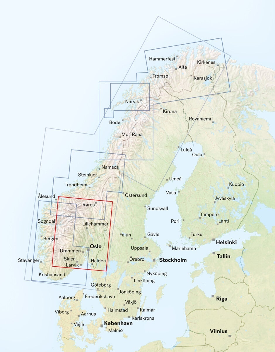 Bil- og turistkart Ostlandet 1:350 000