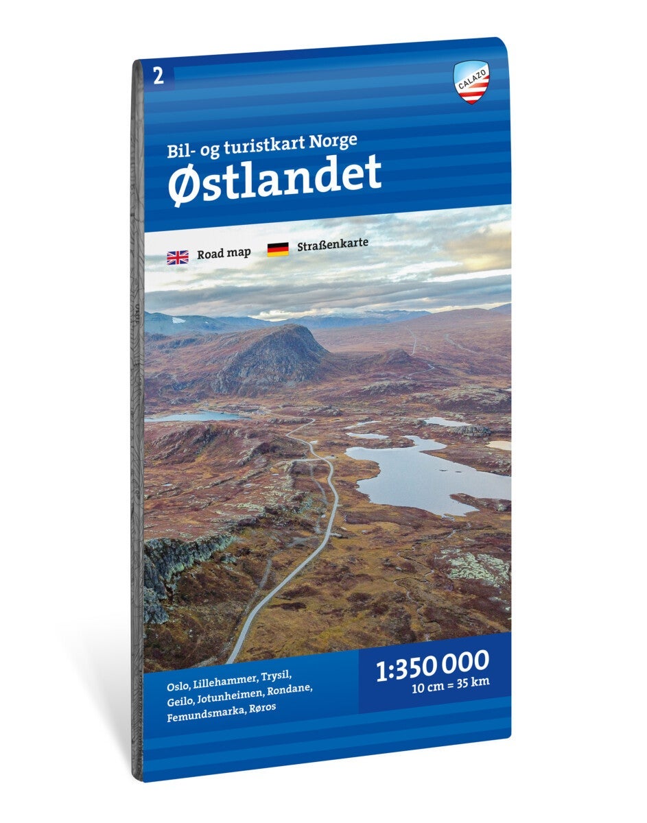 Bil- og turistkart Ostlandet 1:350 000