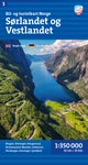 Bil- og turistkart Sør- og Vestlandet