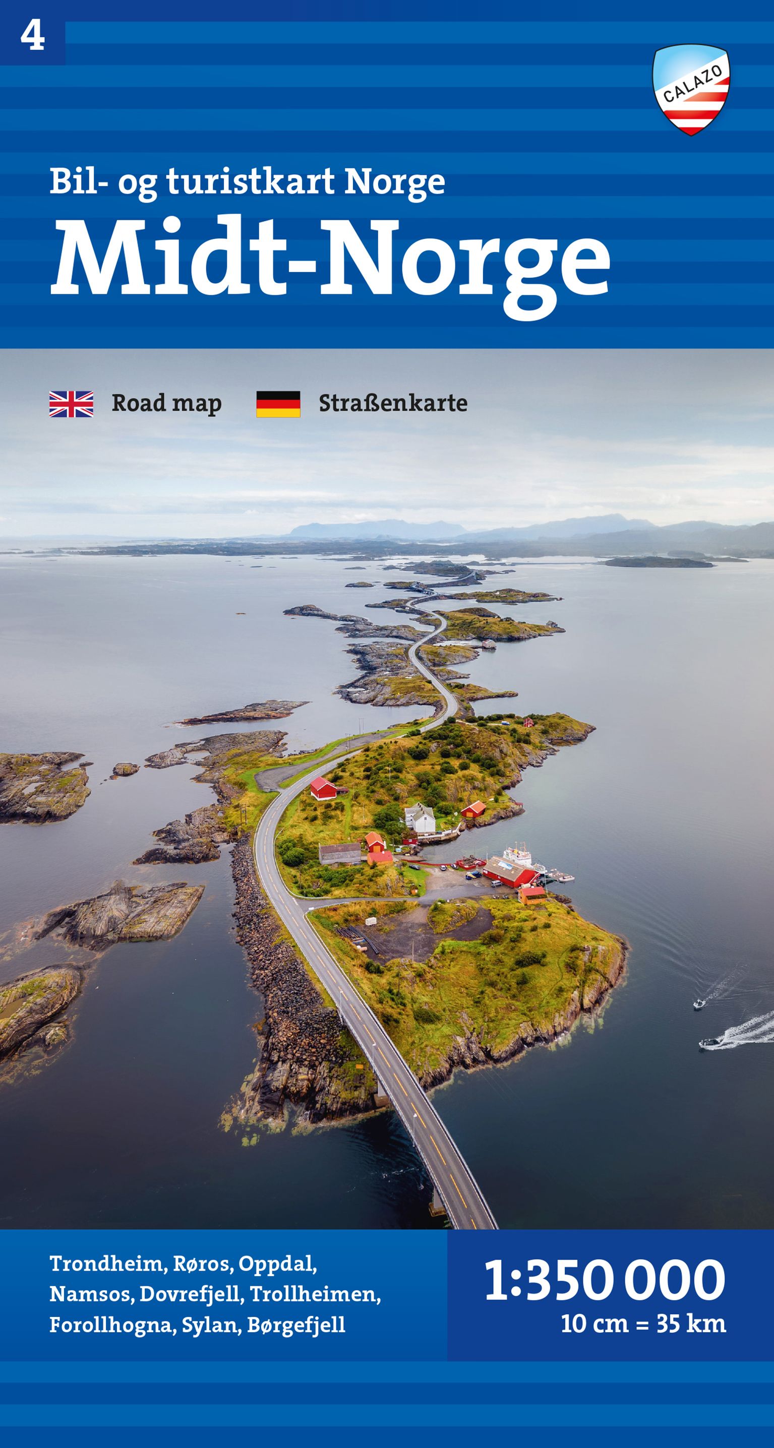 Bil- og turistkart Midt-Norge