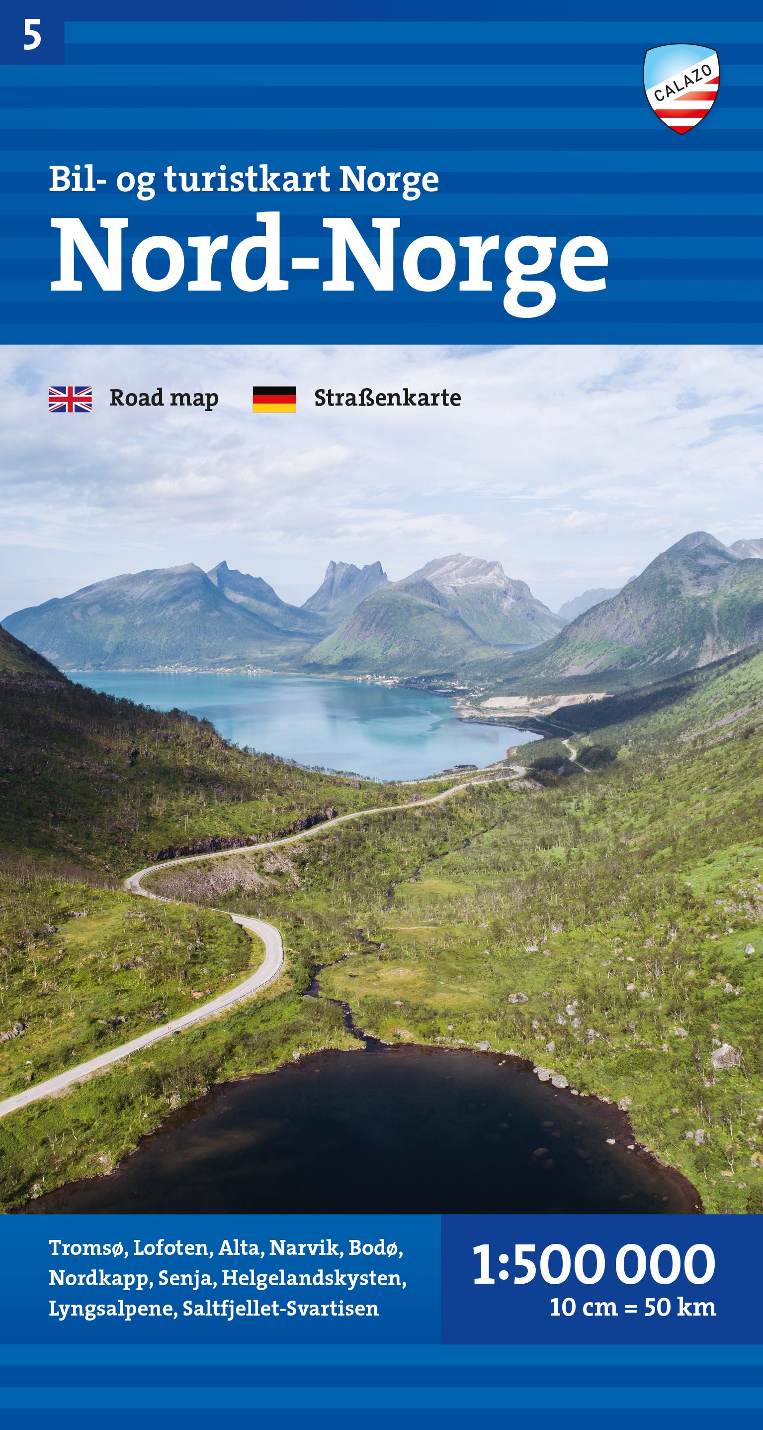 Bil- og turistkart Nord-Norge 1:500 000 - 1:500 000