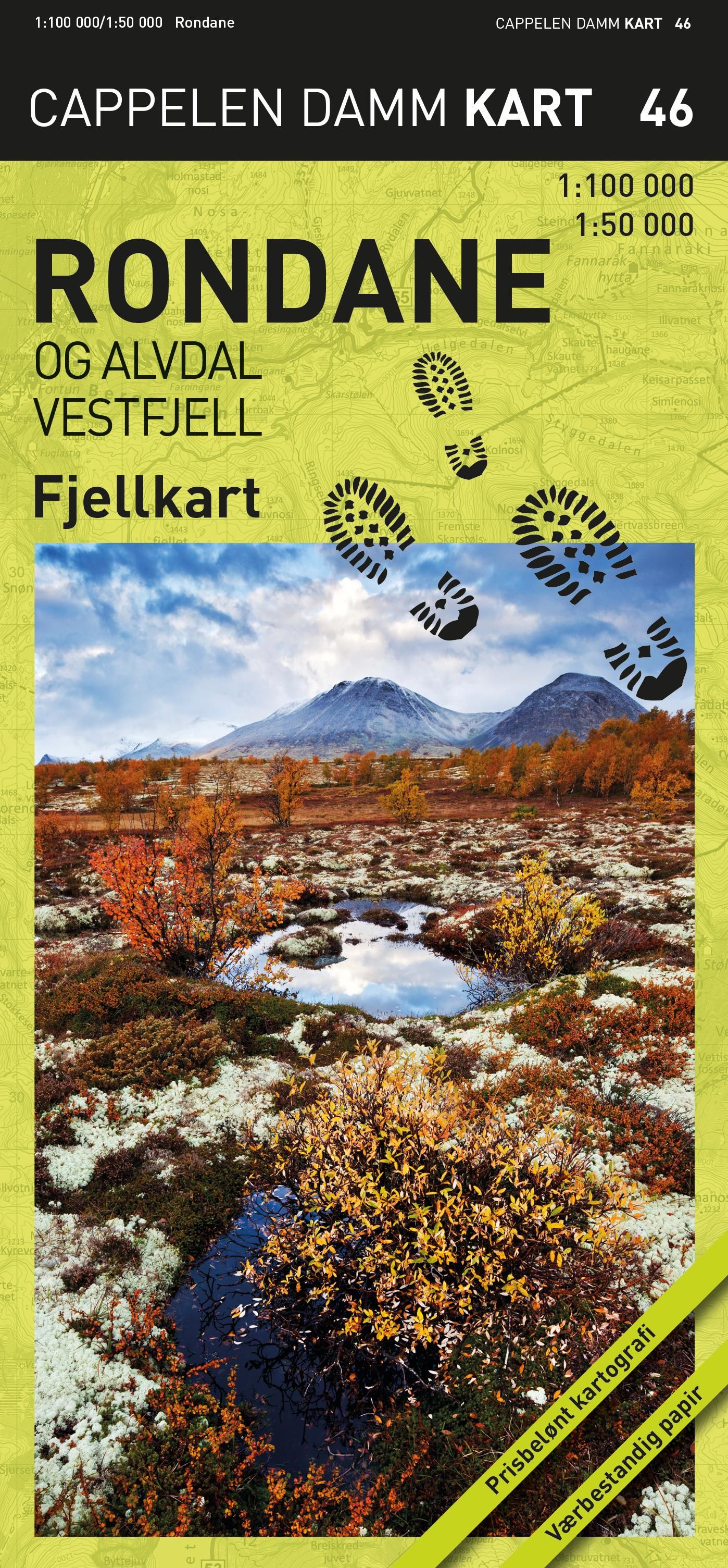 Rondane og Alvdal vestfjell - fjellkart