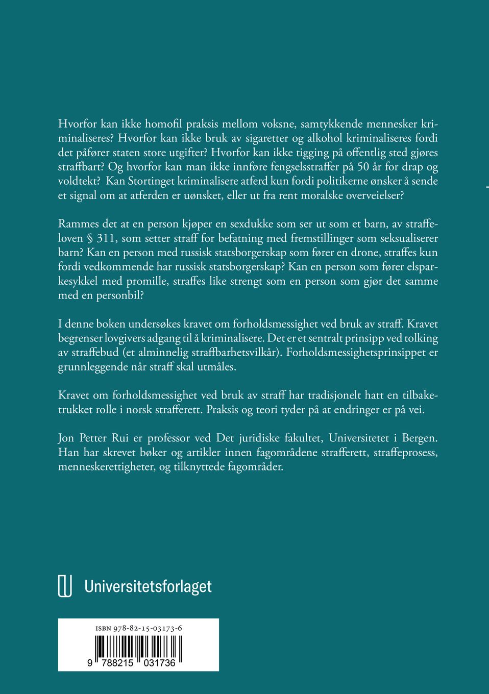 Forholdsmessighetsprinsippet og straff
