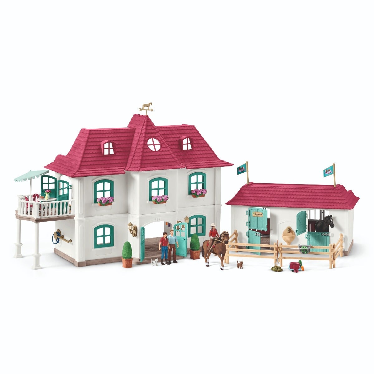 Stor Hestegård med gårdshus og stall