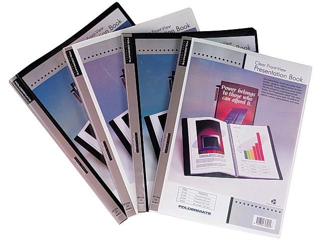 Presentasjonsmappe A4 40l m/l Foldermate sort