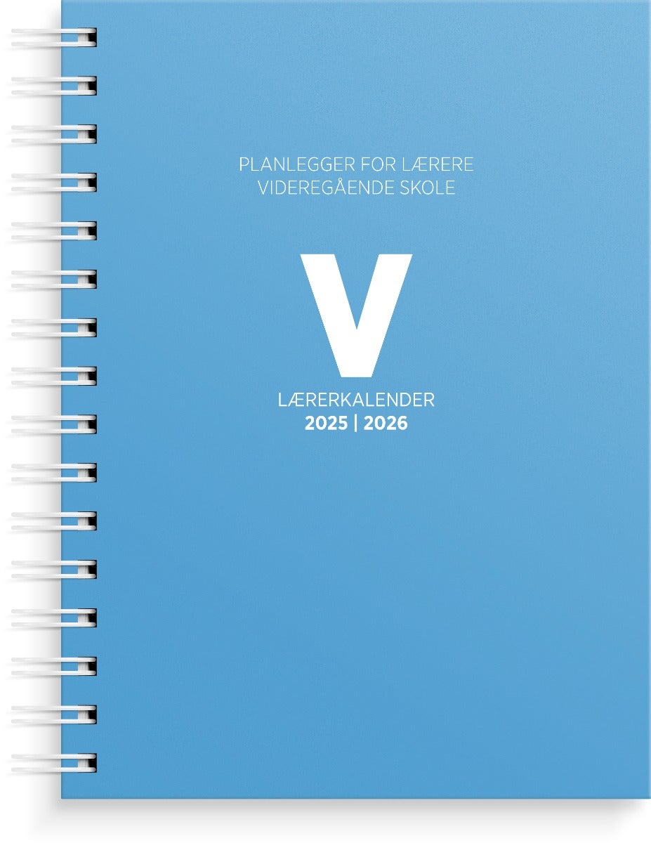 Lærerkalender A5 vg skole 25/26 blå