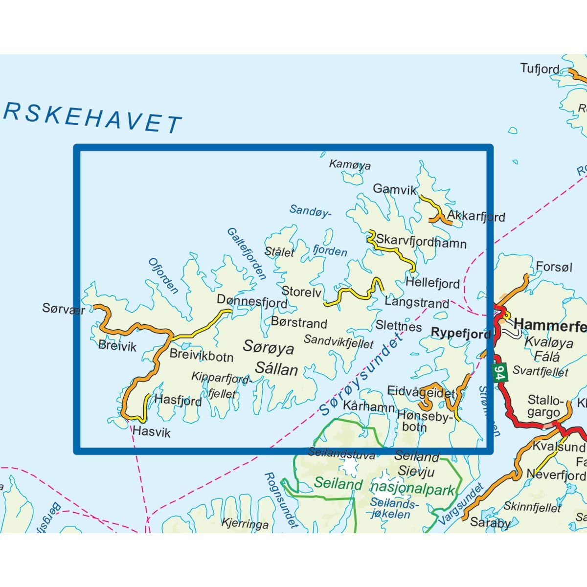 Sørøya 1:50 000