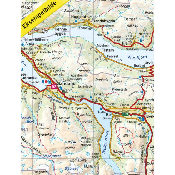 The fjords / Vestlandet 1:250 000