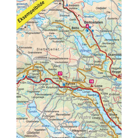 The mountains / Gudbrandsdalen 1:250 000