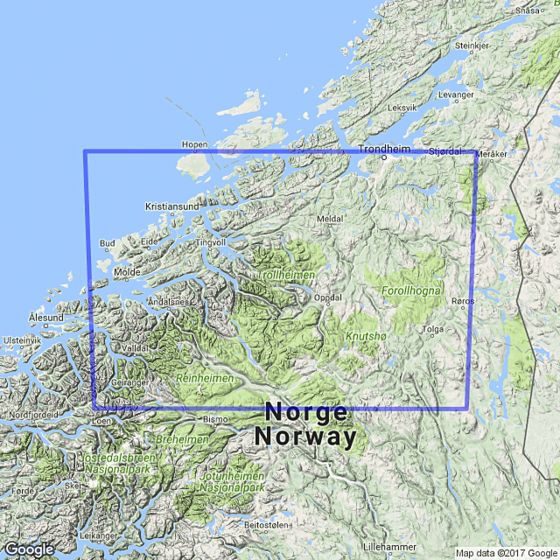 The Atlantic Coast /  Dovrefjell 1:250 000