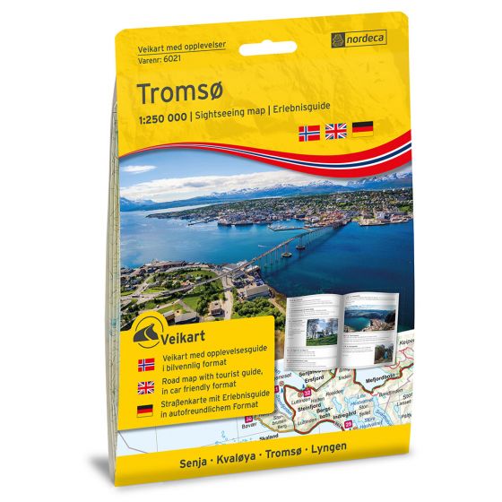 Tromsø 1:250 000 m/hefte - Veikart