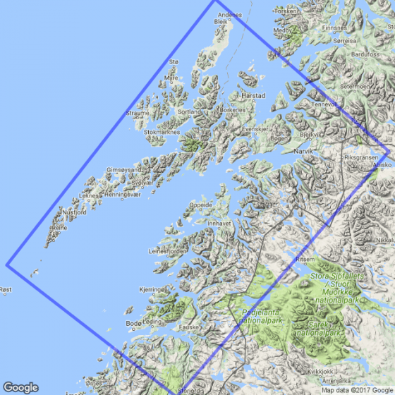 Lofoten 1:250 000 m/hefte